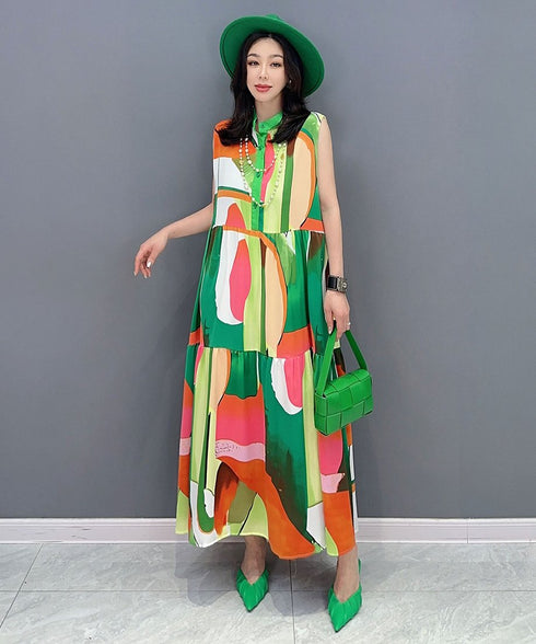 Marble Print Dress